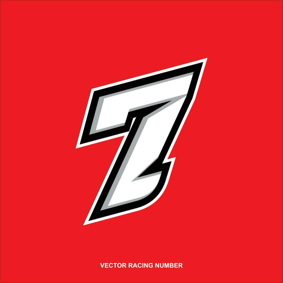 carrera número 7 7 vector