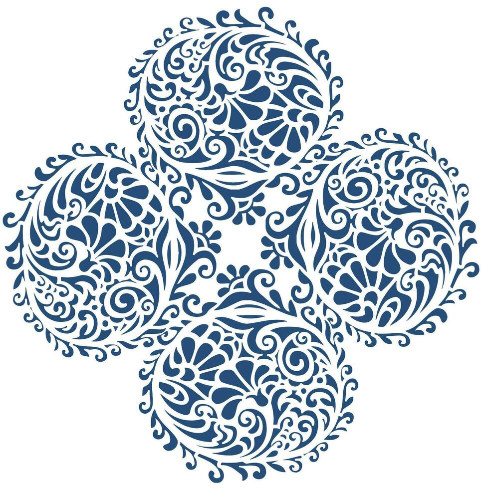 Blue and white pattern for graphic design vector