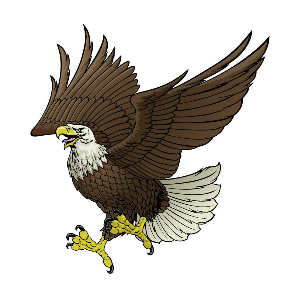 Bald Eagle Flying in Hand Drawn Style 25678749 Vector Art at Vecteezy