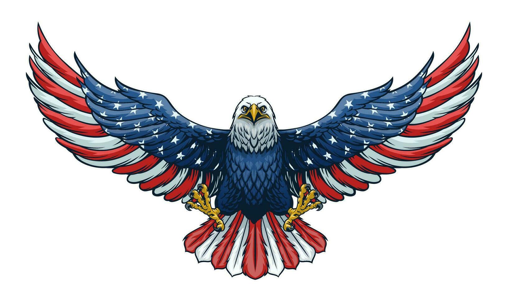 American Eagle With United States Flag Color Scheme vector