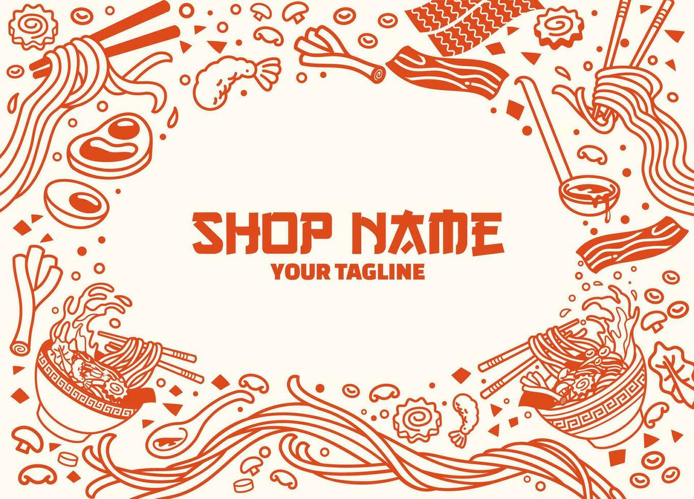 Japanese Ramen Shop Illustration Background vector