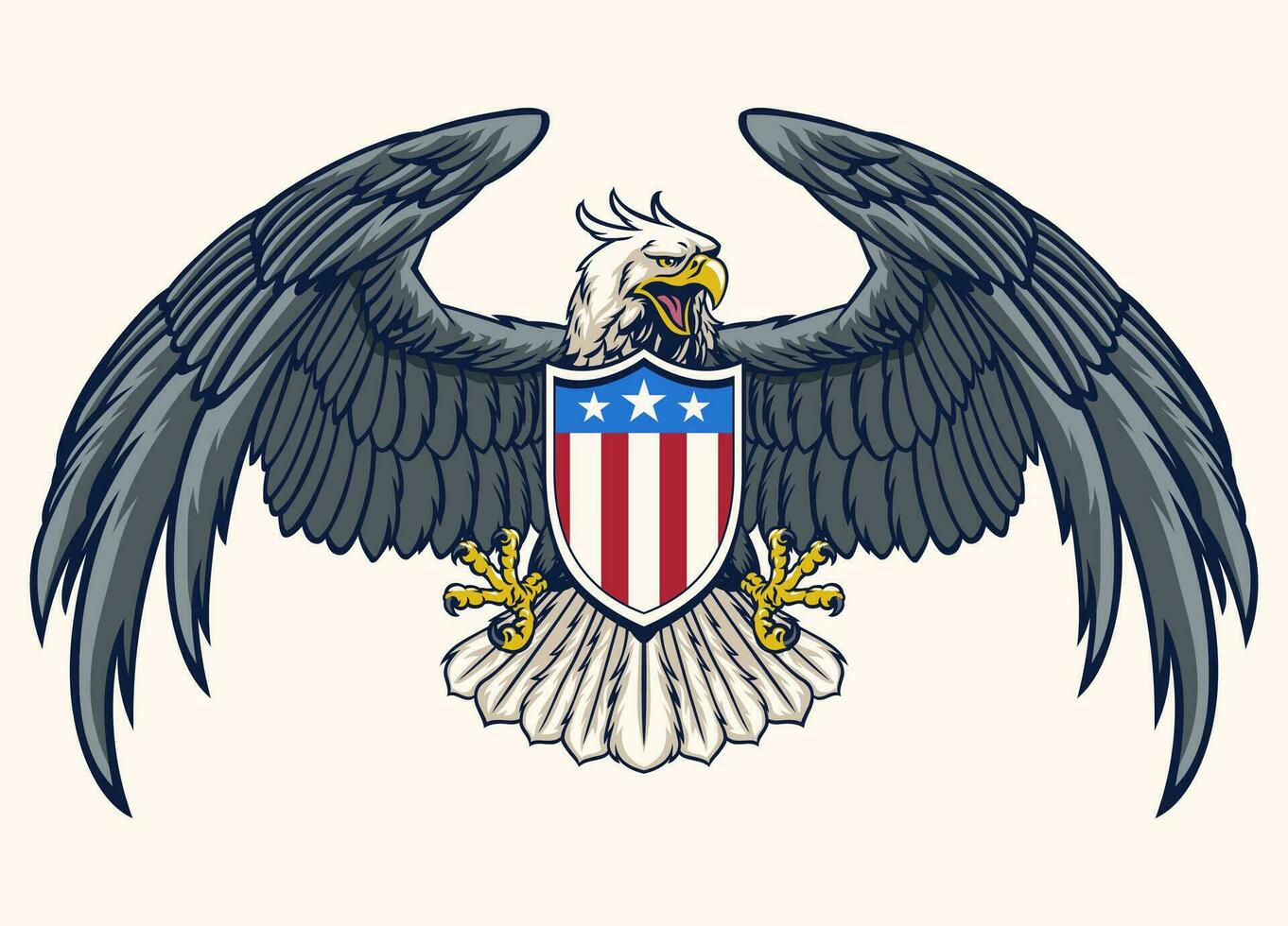 vector de clásico americano águila con Insignia