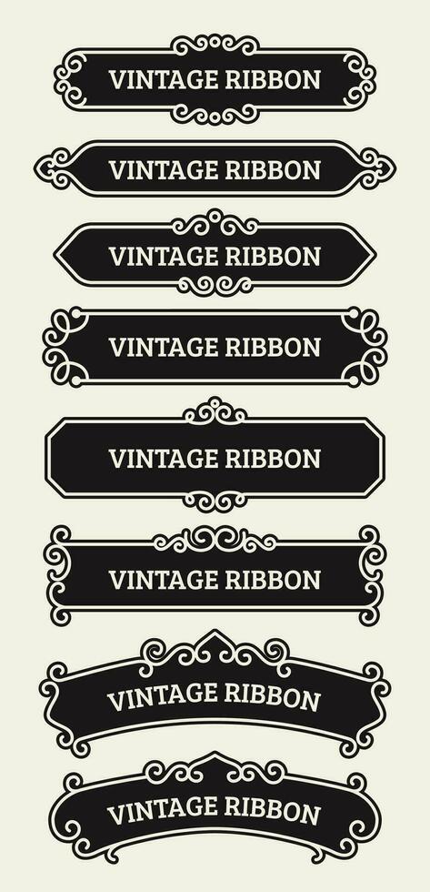 Vintage Ribbon Banner Template for Title, Certificate, and Text vector