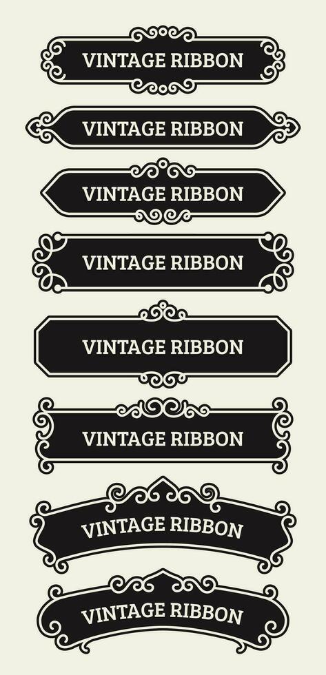 Vintage Ribbon Banner Template for Title, Certificate, and Text vector