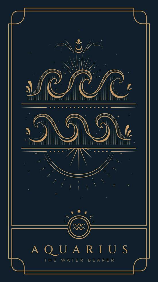 Aquarius Symbol Zodiac Illustration vector