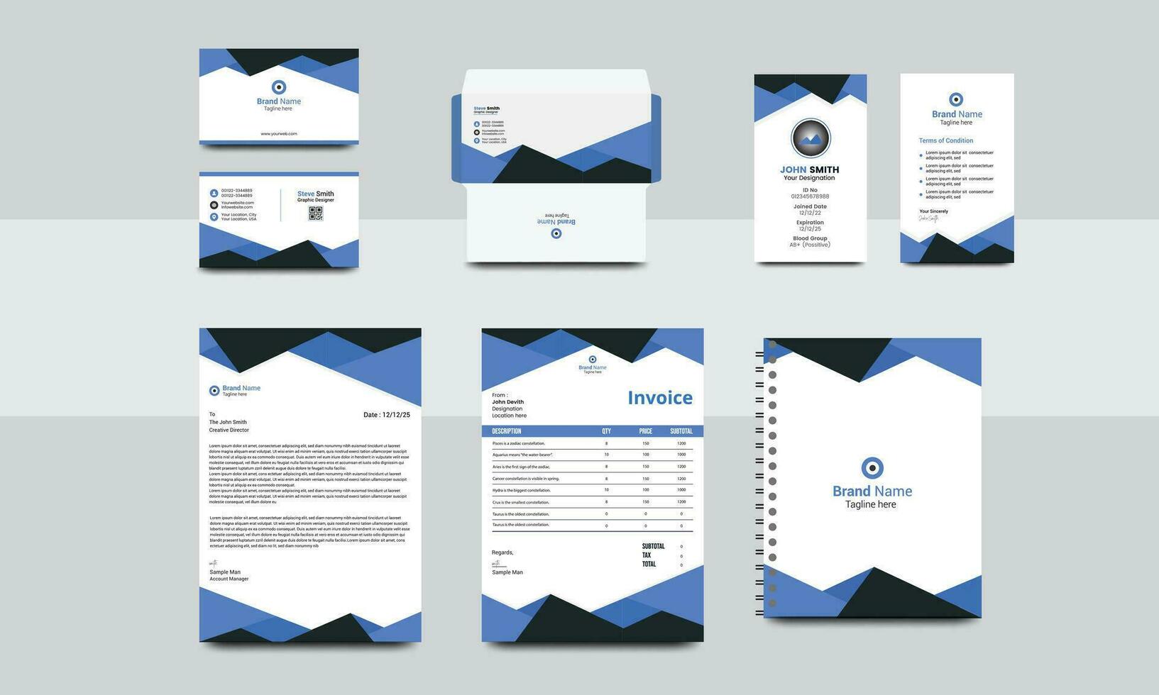 Corporate Stationary Design Template vector