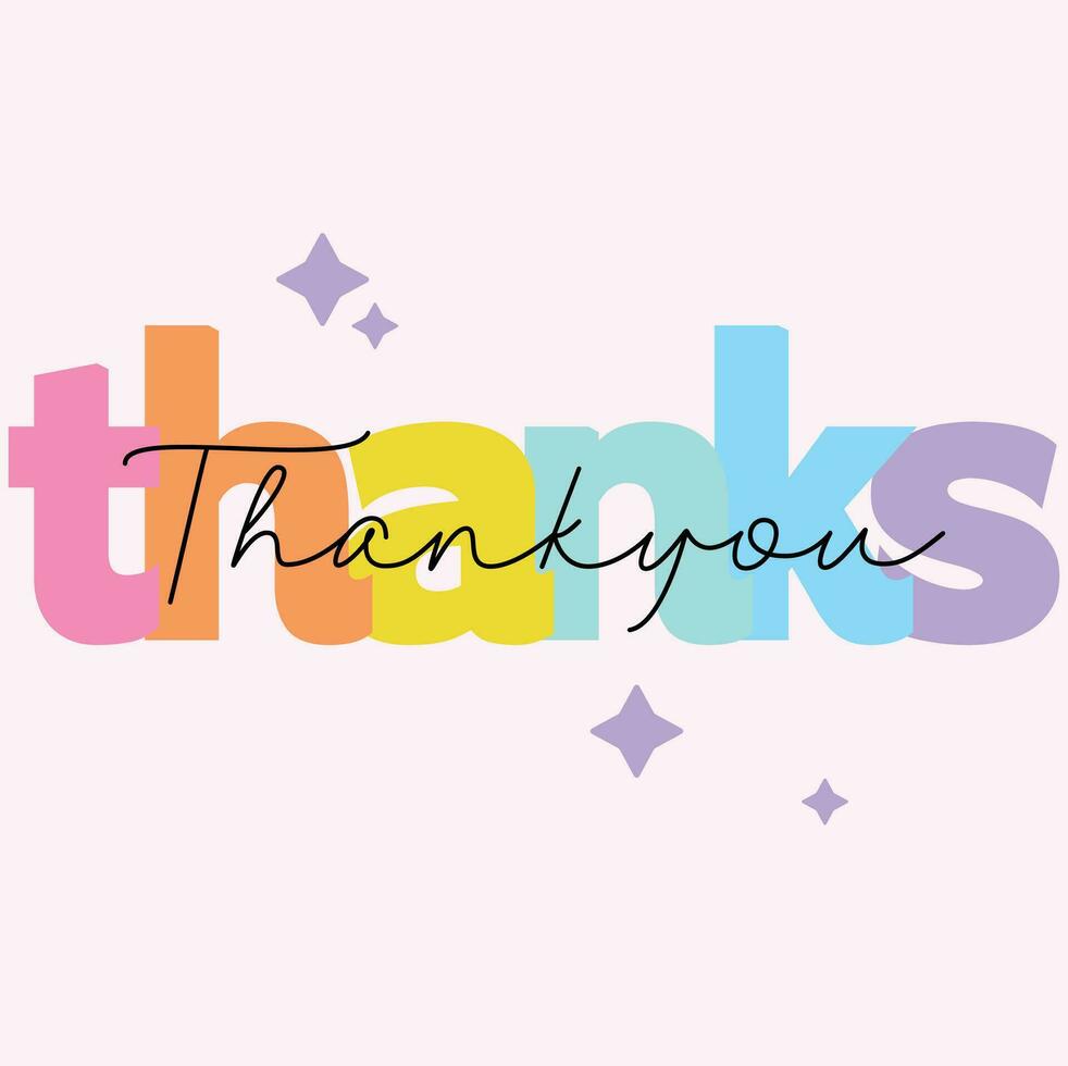flat colorful fun design vector thankyou sale card