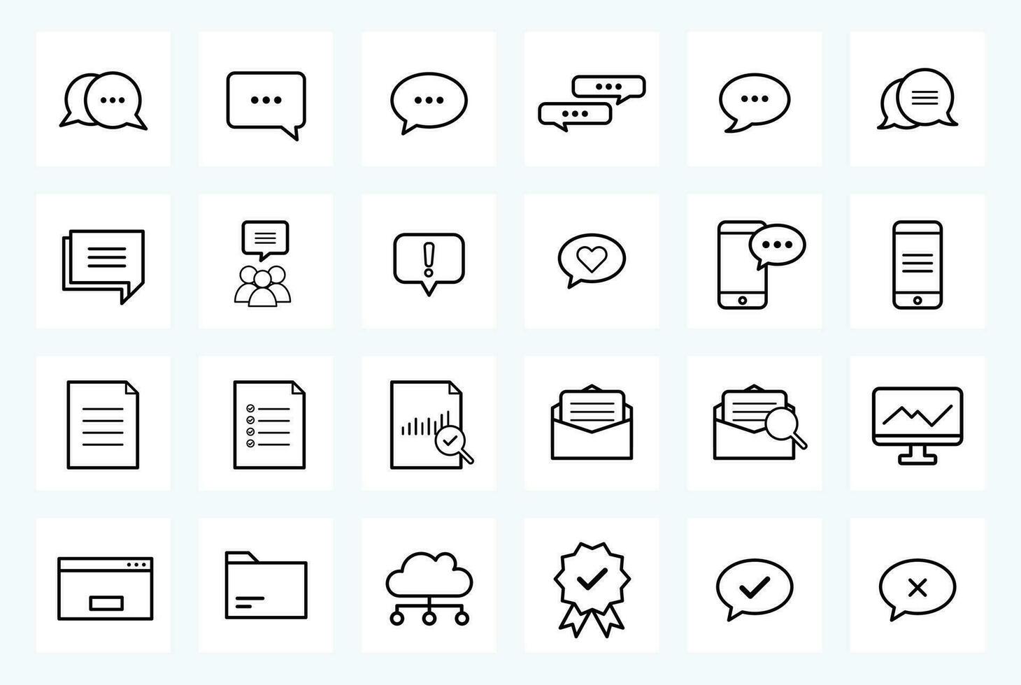 flat vector bubble talk business icon design set collection