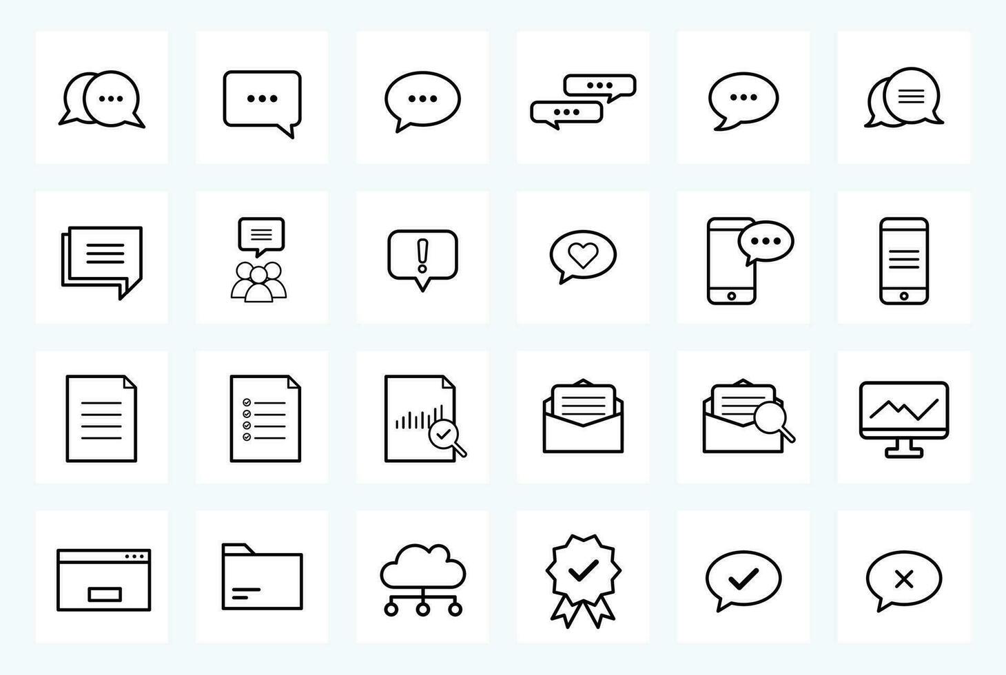 flat vector bubble talk business icon design set collection