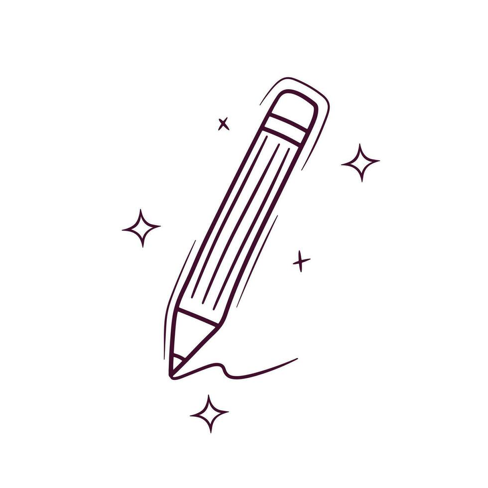 Hand Drawn Pencil. Doodle Vector Sketch Illustration