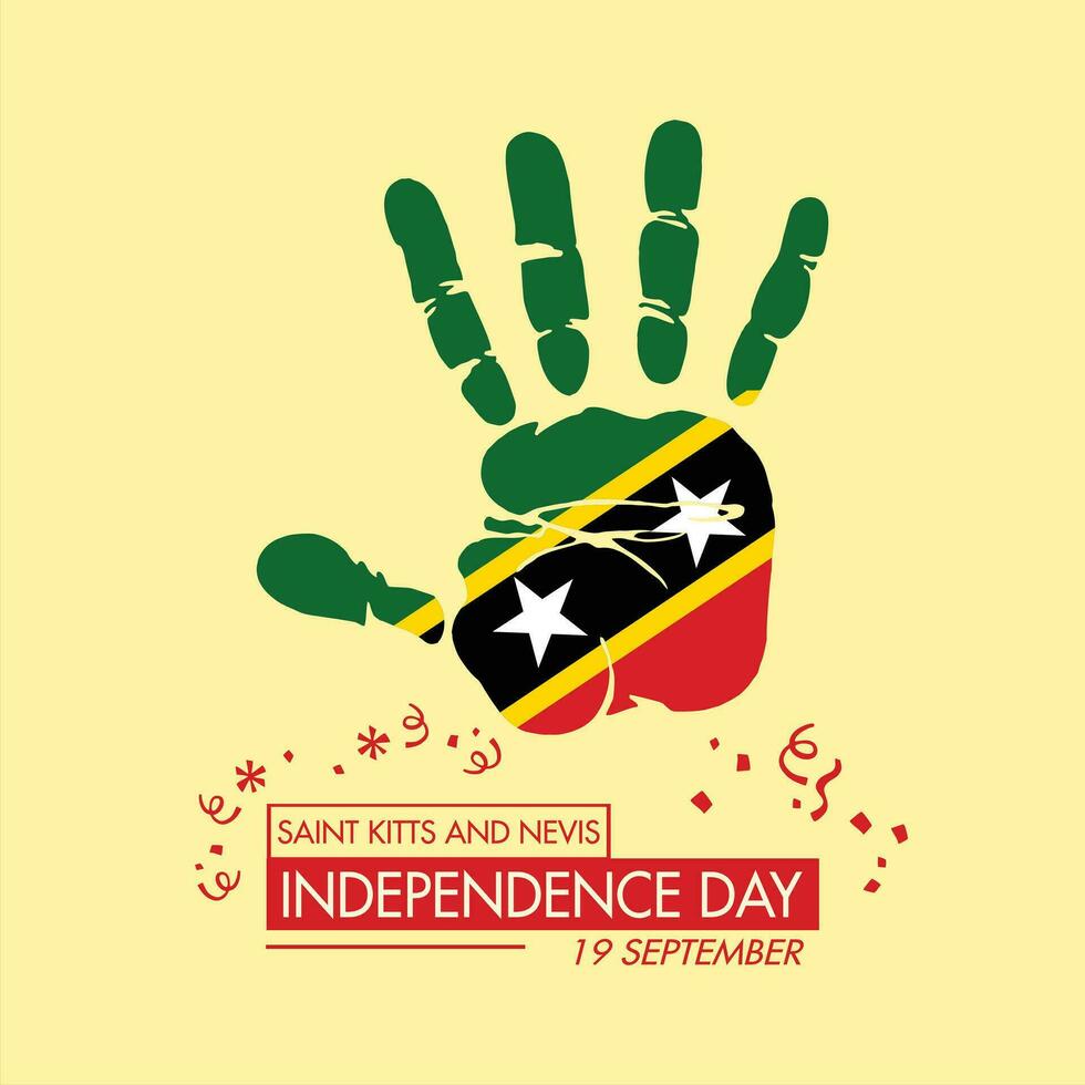 9 September saint kitts and nevis banner design happy independence day vector