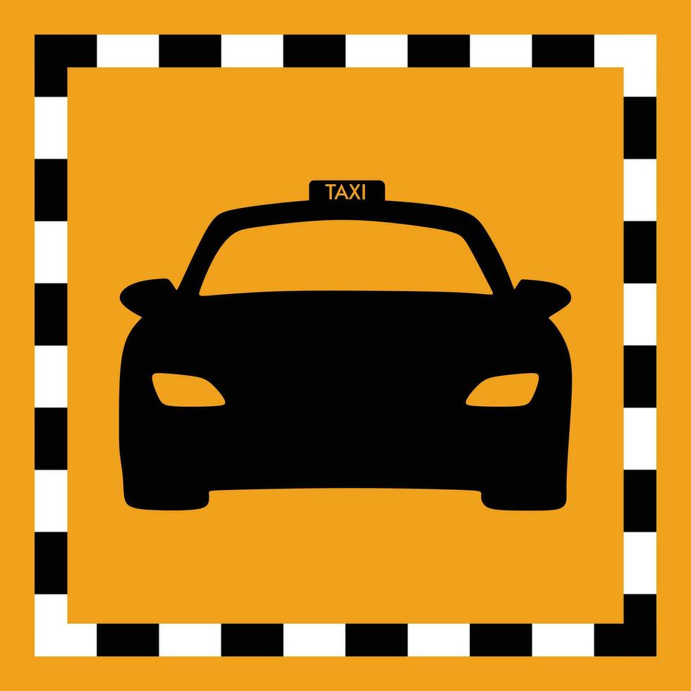 taxi sign vector illustration and taxi car vector banner design and car vector car black and yellow color cartoon car banner design