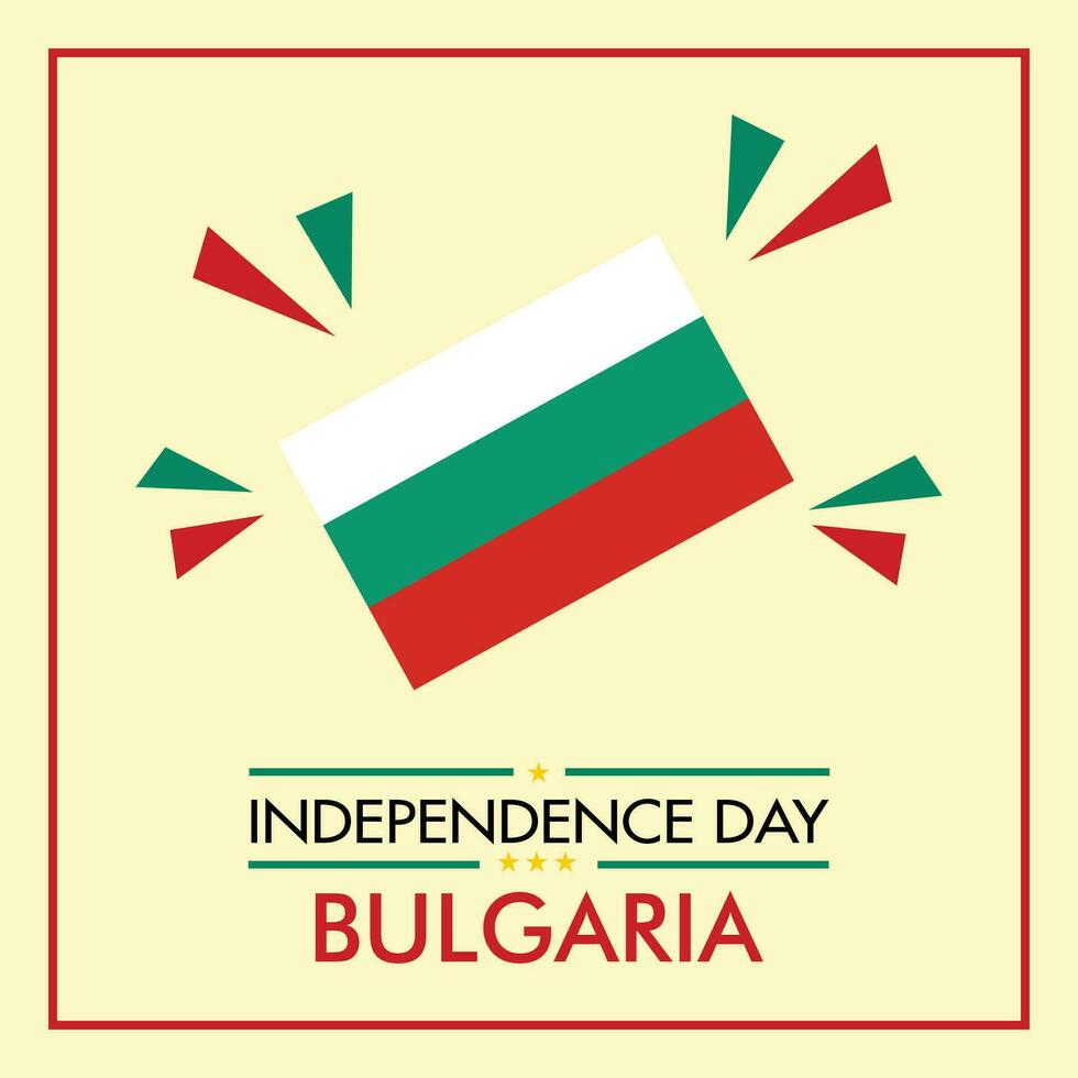 bandera de Bulgaria en blanco antecedentes. bandera o cinta vector modelo para independencia día