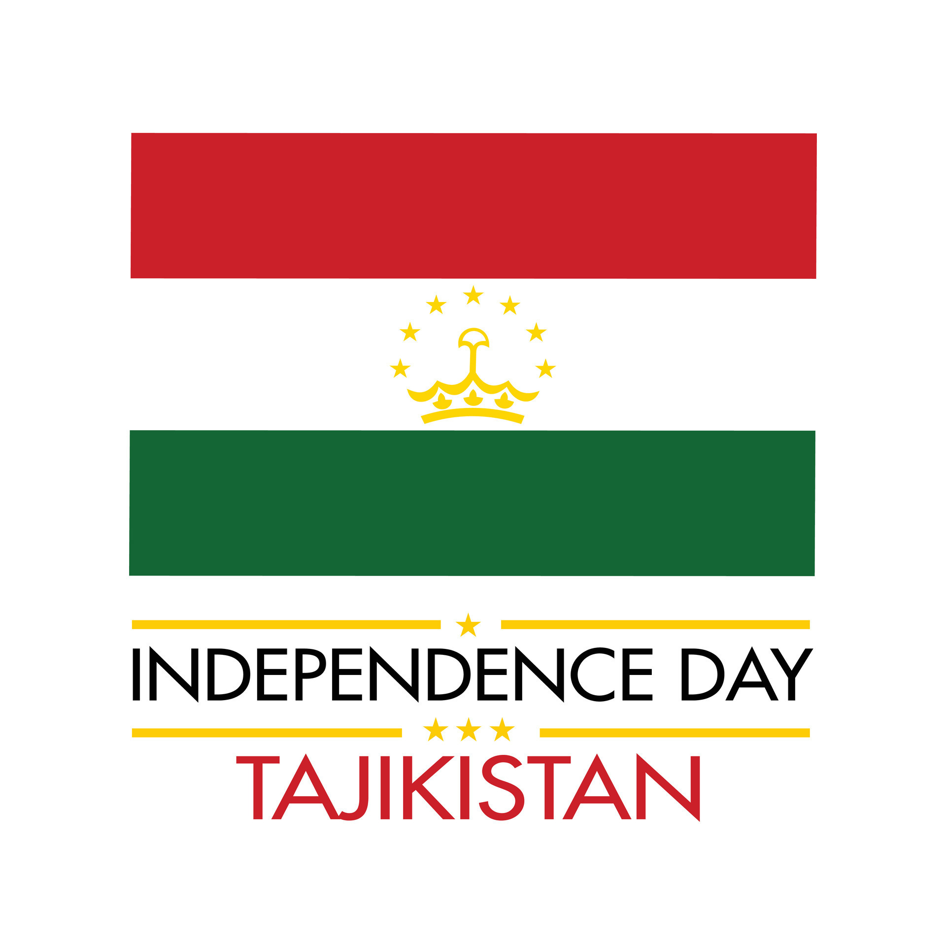 Tajikistan independence day 9 September banner design and flag design