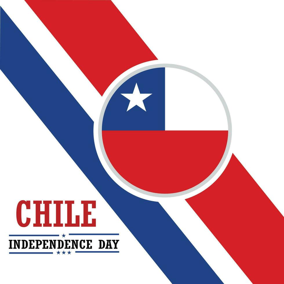 Chile independence day 18 September banner design and flag design vector