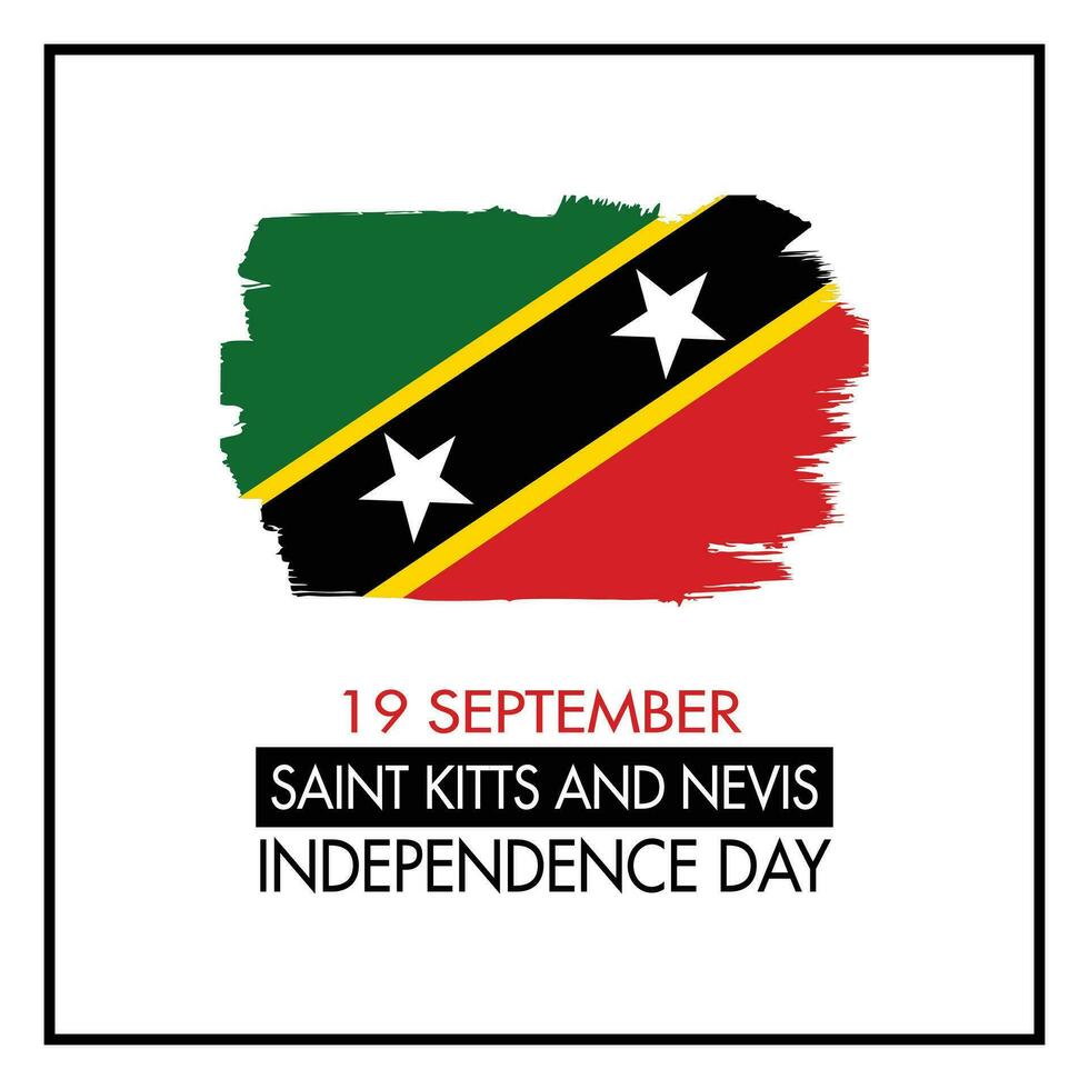 9 September saint kitts and nevis banner design happy independence day vector