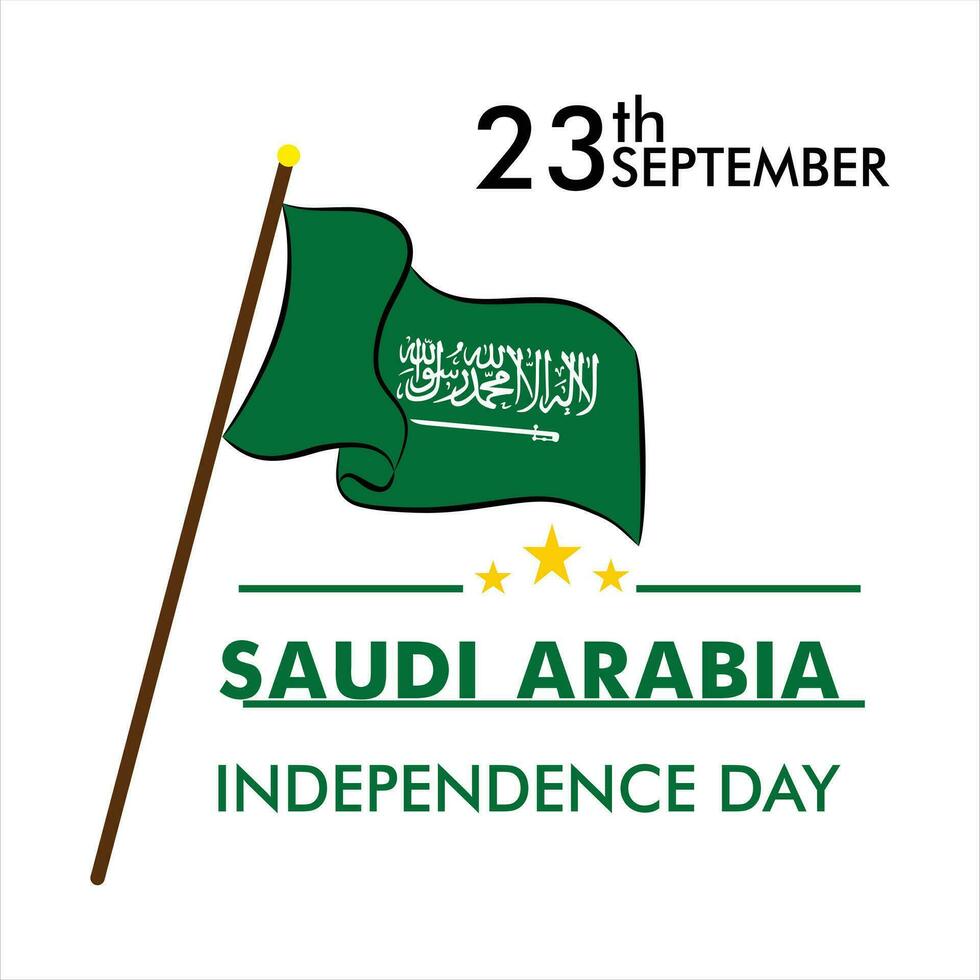 Saudi Arabia independence day 23th September  banner design and map or flag design green background vector