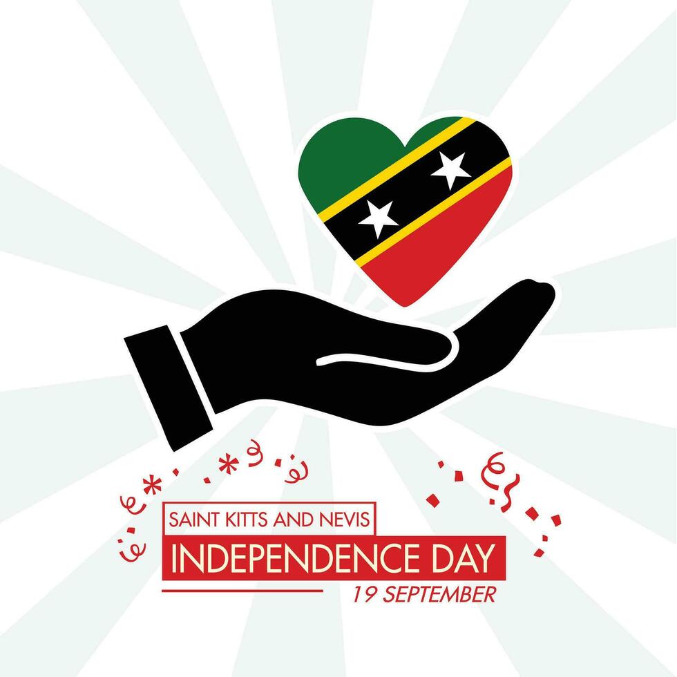 9 September saint kitts and nevis banner design happy independence day vector