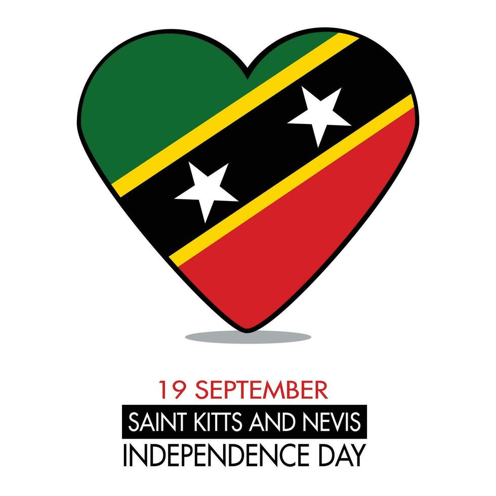 9 September saint kitts and nevis banner design happy independence day vector