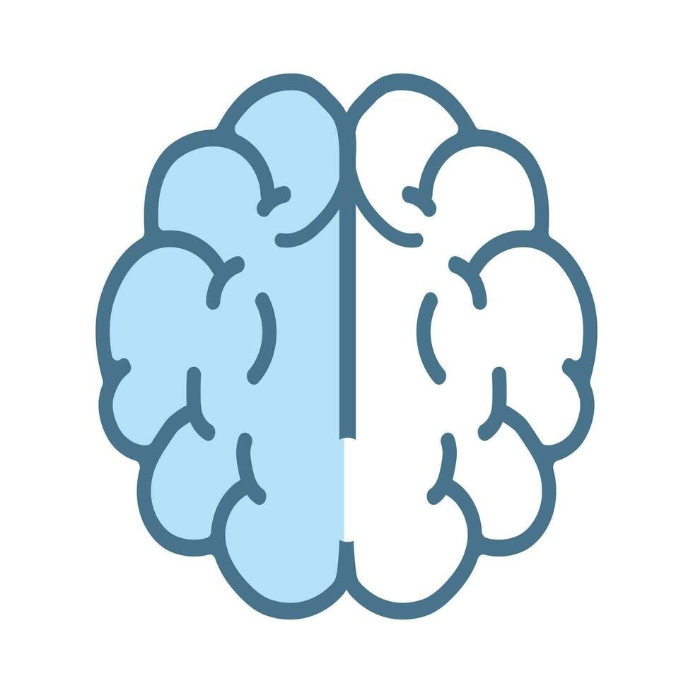 Brain of AI icons, symbols. Artificial intelligence lined brain, cybernetic, ai, head, technology vector, illustration design vector