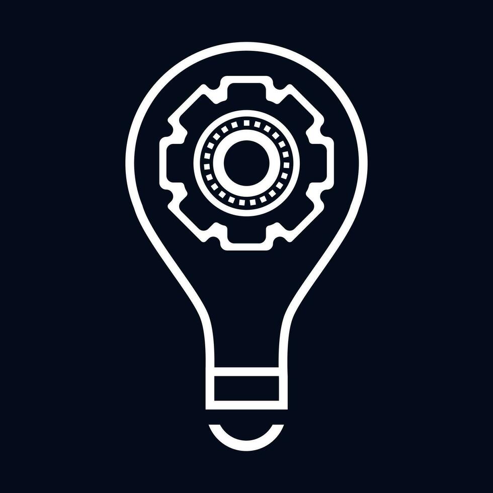 Bright idea for AI icon, symbol for AI concept vector, illustration design. an artificial intelligent icon template design vector