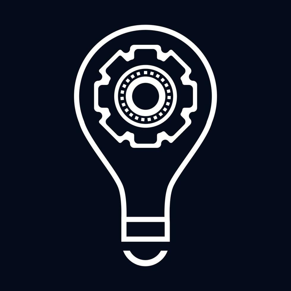 Bright idea for AI icon, symbol for AI concept vector, illustration design. an artificial intelligent icon template design vector