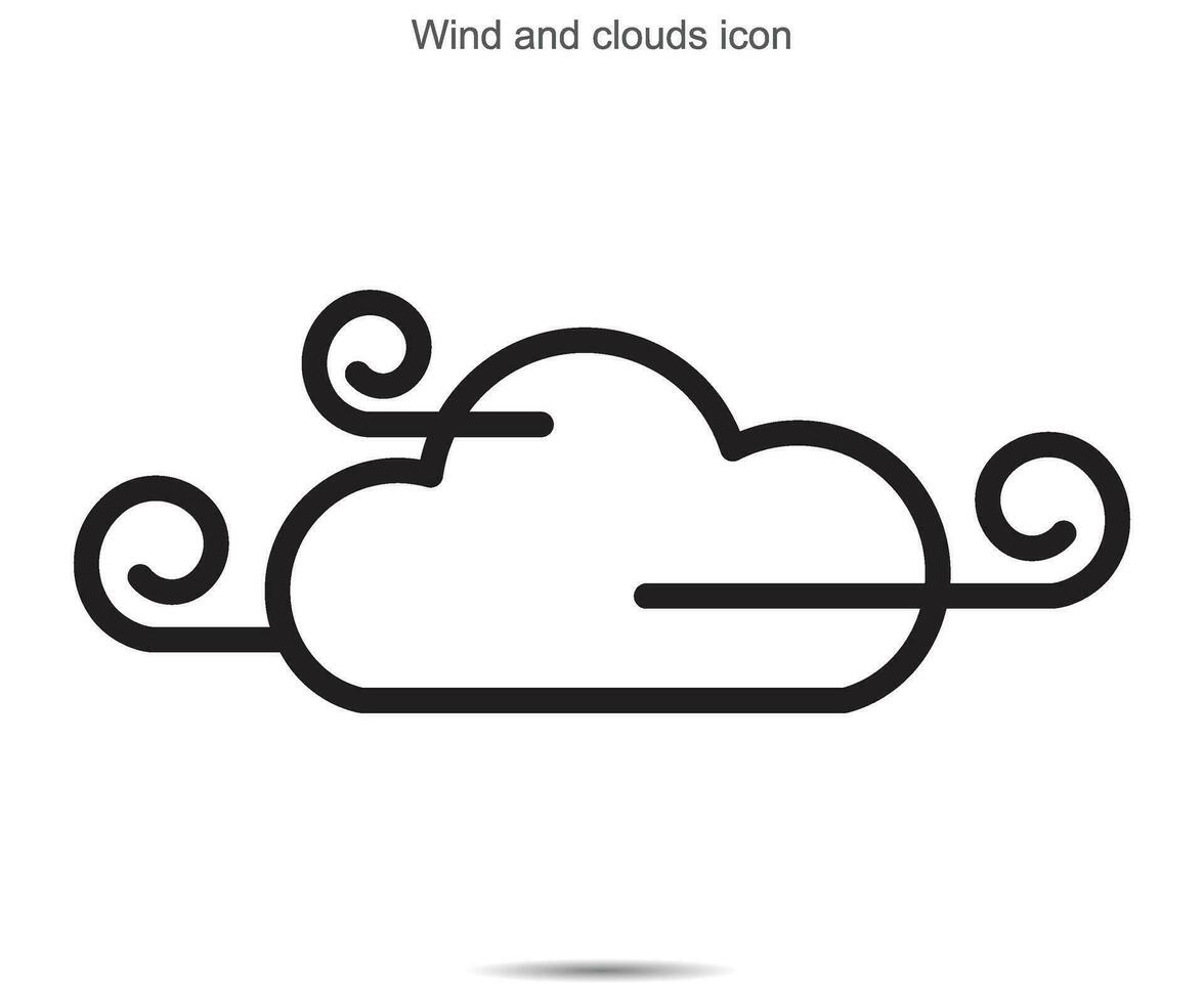 Wind and clouds  icon, Vector illustration