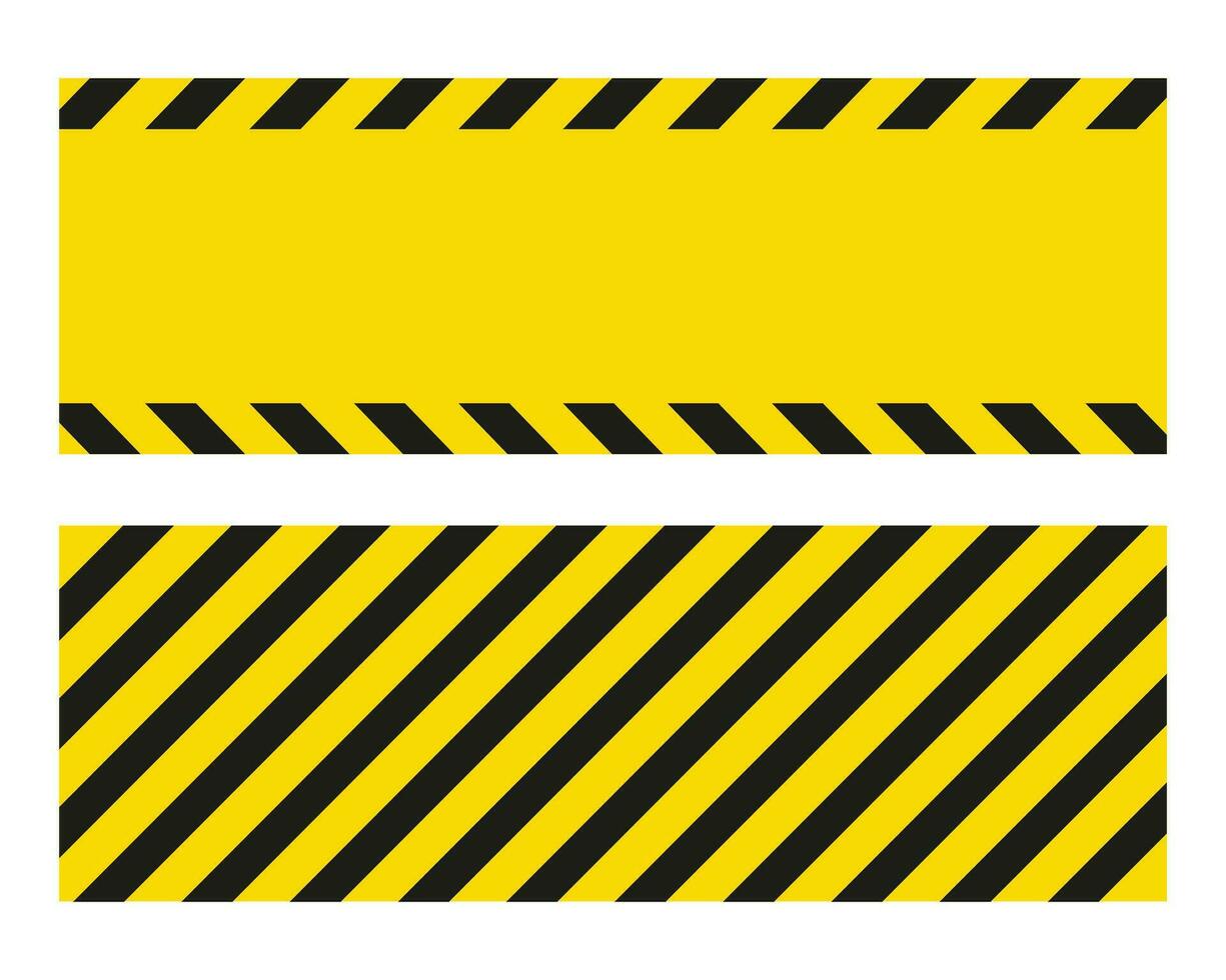 Yellow warning stripe template. vector