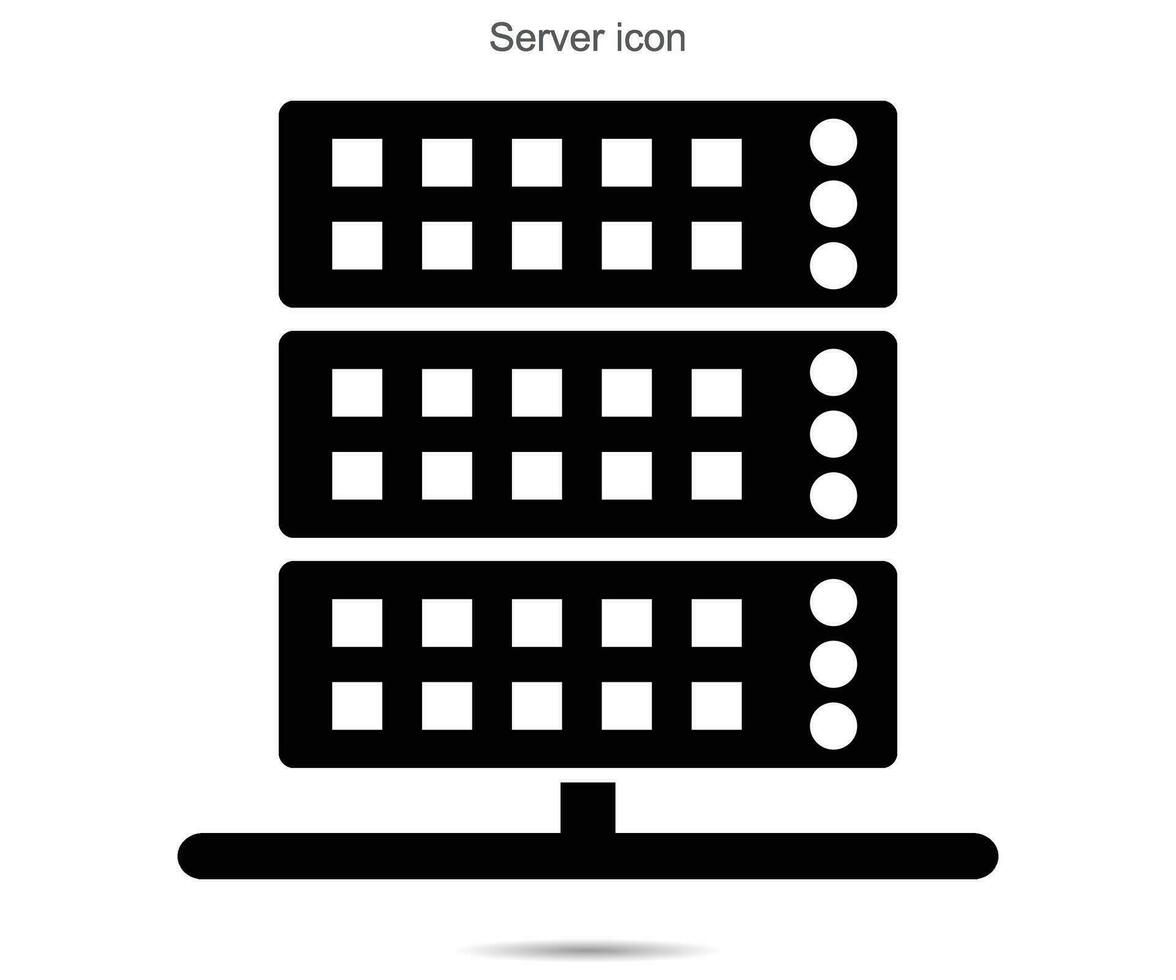 icono de servidor, ilustración vectorial vector
