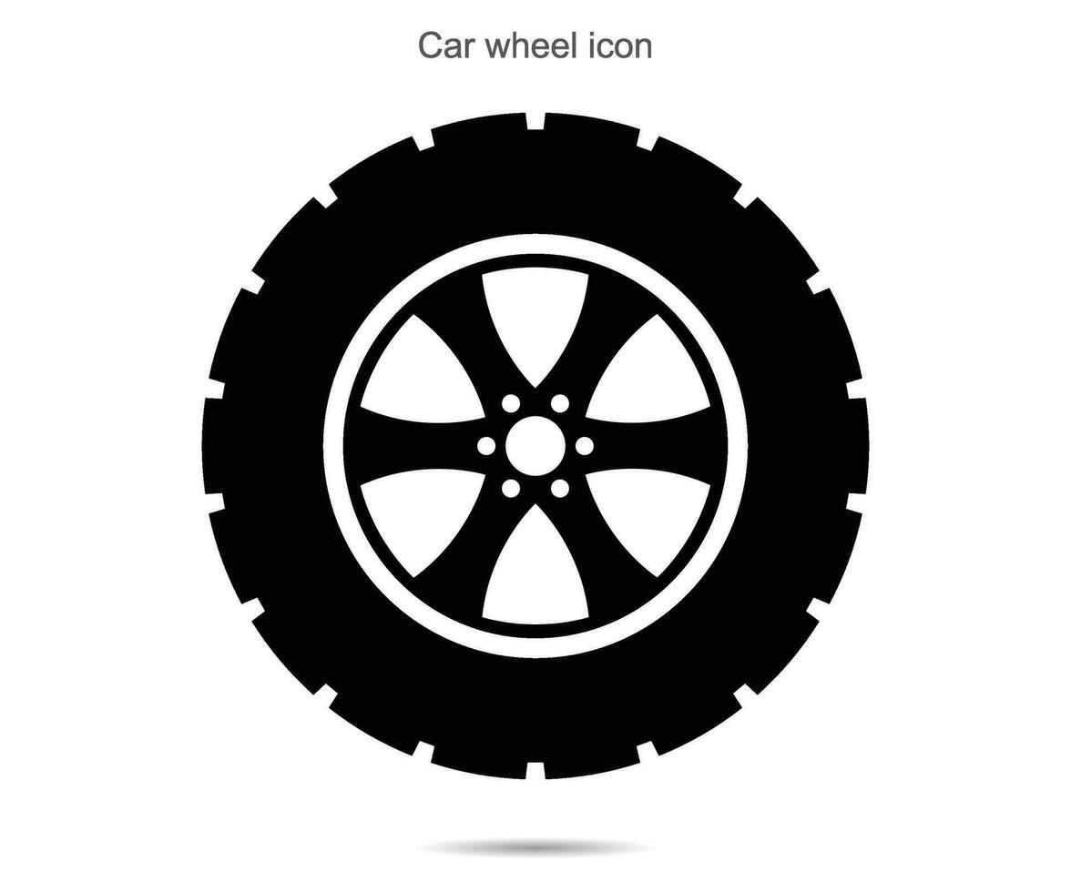 Car wheel icon, Vector illustration
