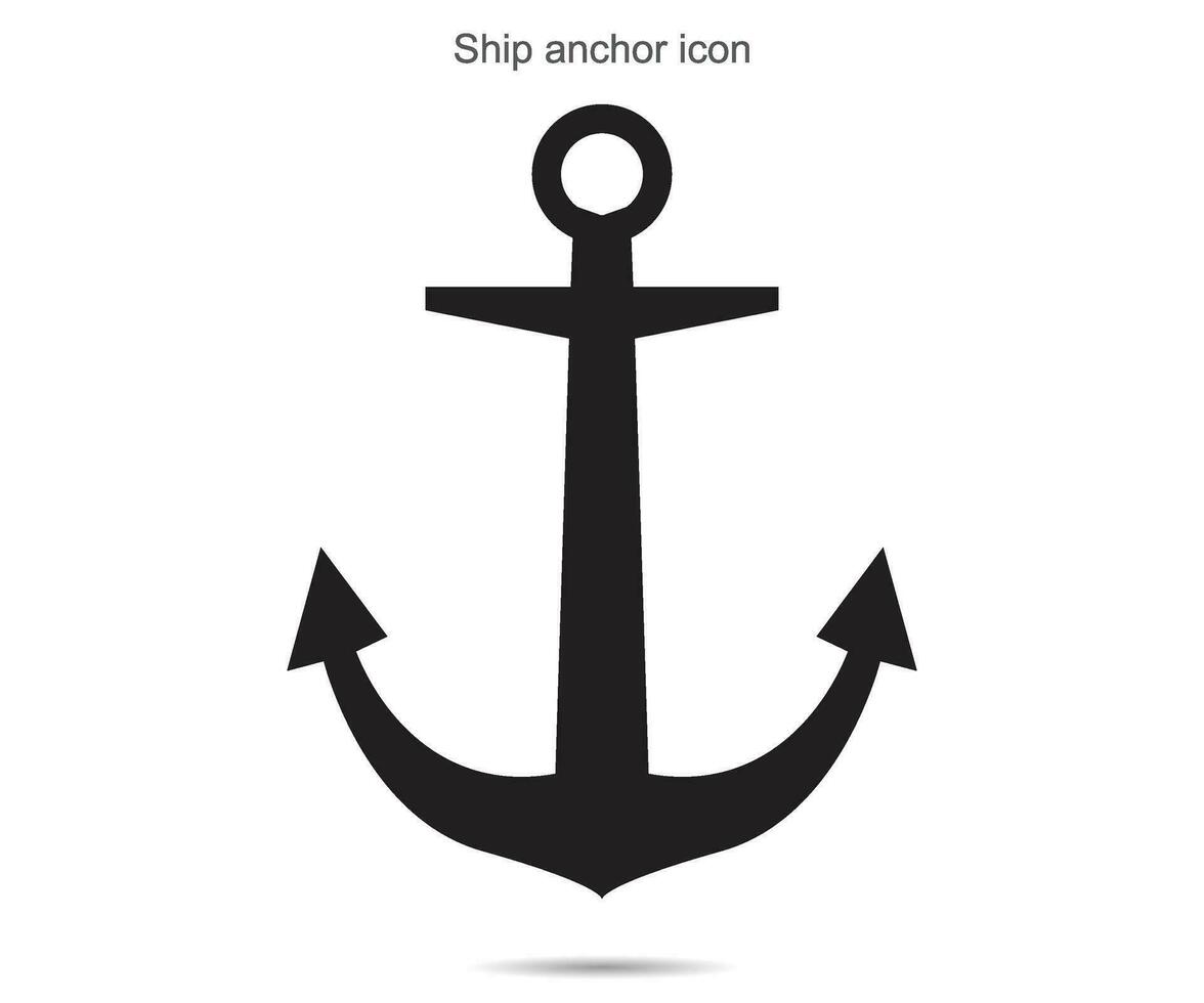 Ship anchor icon, Vector illustration