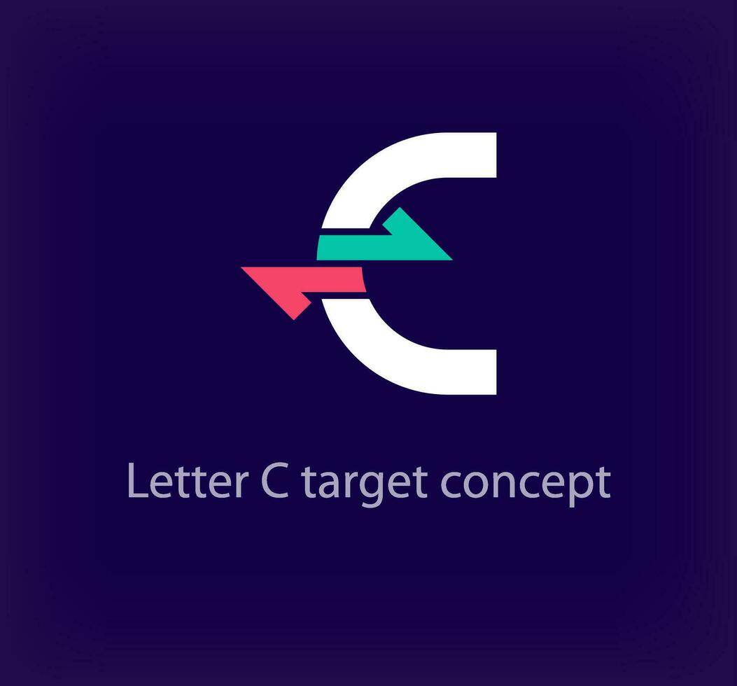 Creative C letter arrow logo design. Unique colorful logistic corporate company logo. Company initials corporate vector. vector