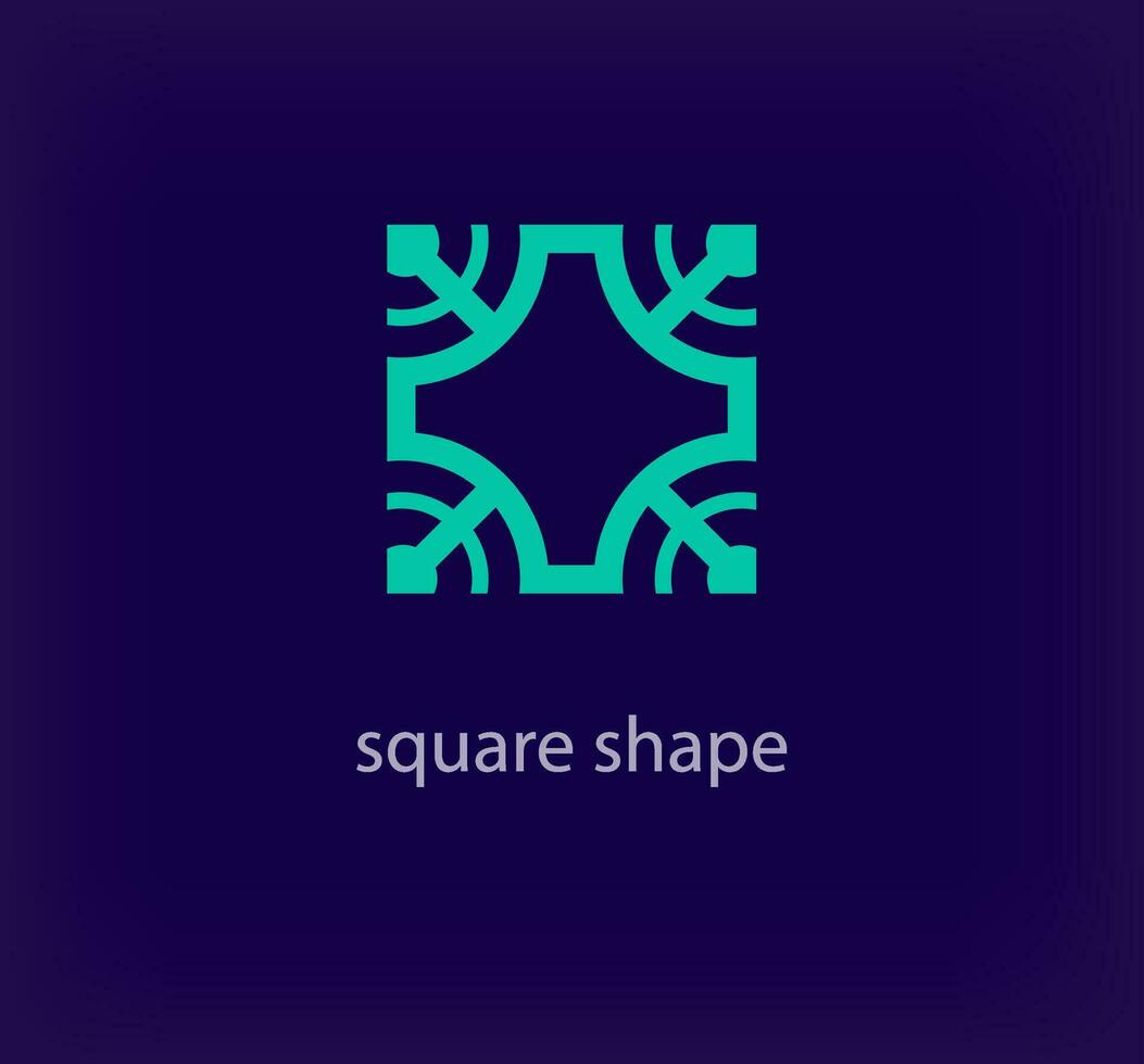 Unique square pattern logo. Modern design color. Creative shape and square concept logo template. vector. vector