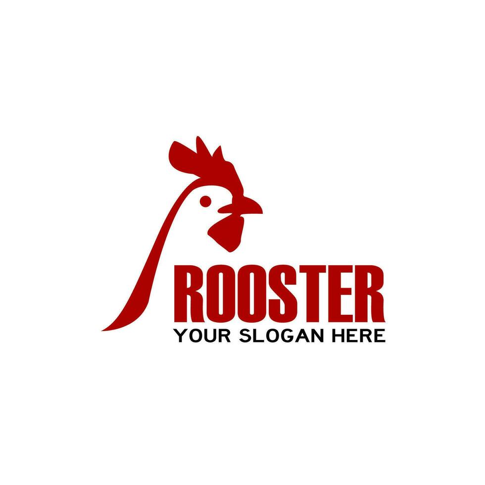 Rooster logo design template vector