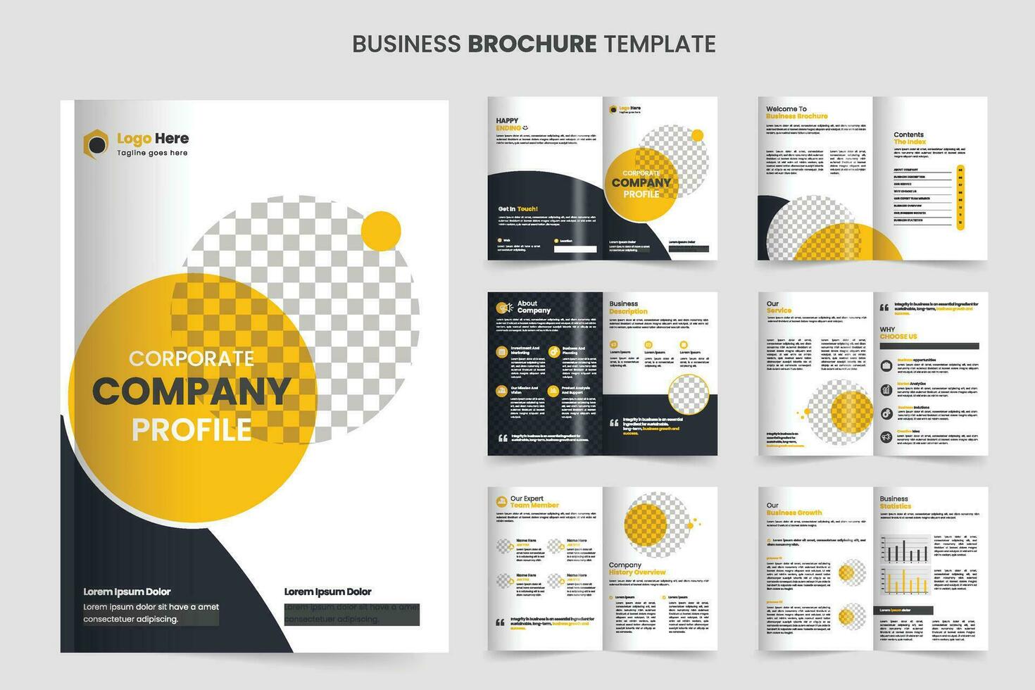 Brochure template layout design and corporate company profile brochure template design vector