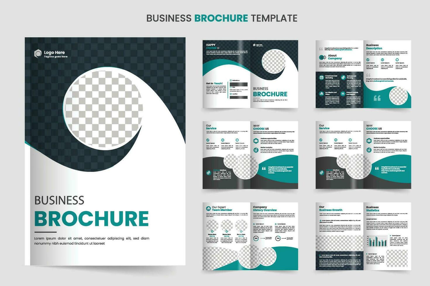 Brochure template layout design and corporate company profile brochure template design vector