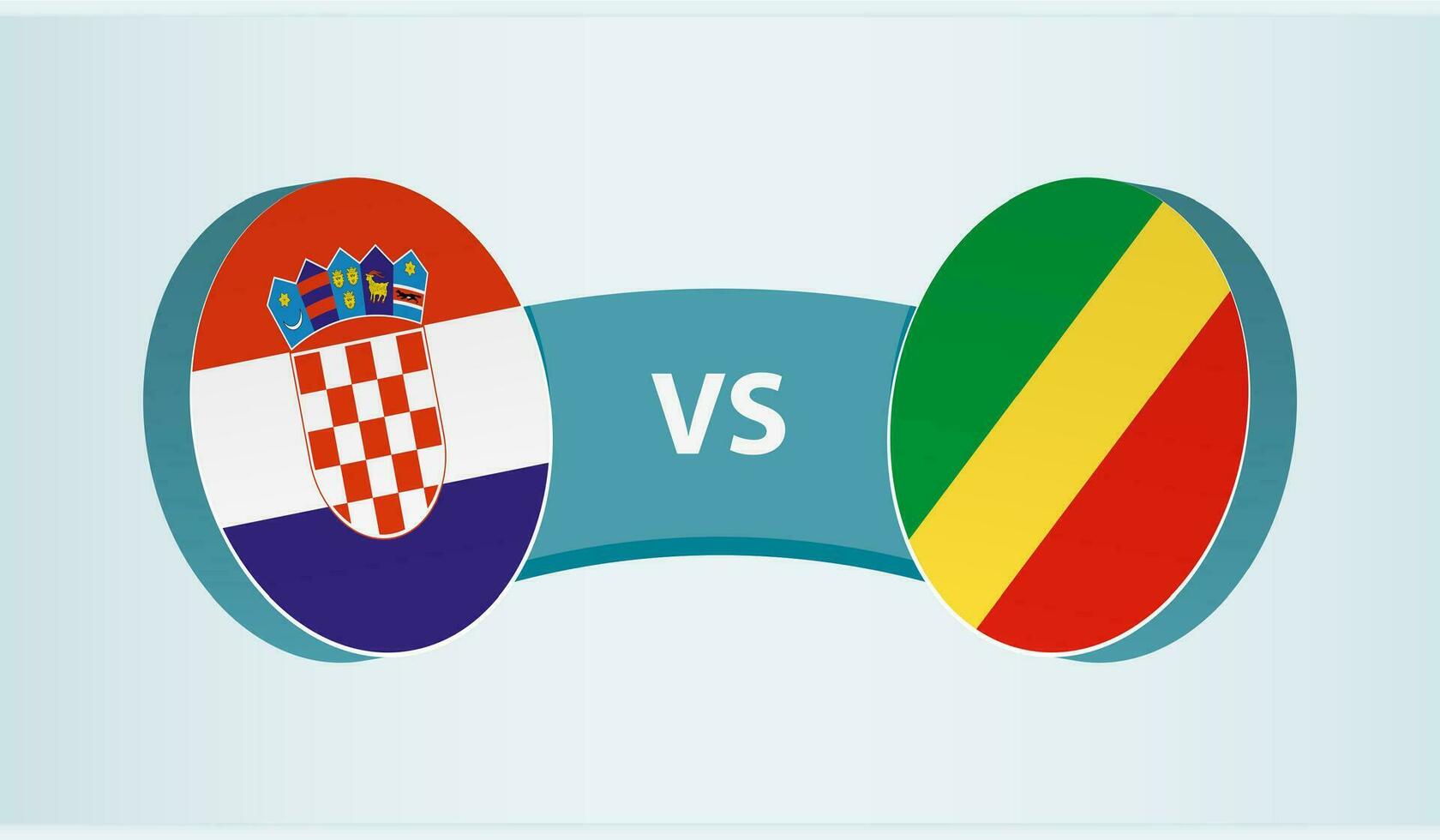 Croacia versus congo, equipo Deportes competencia concepto. vector