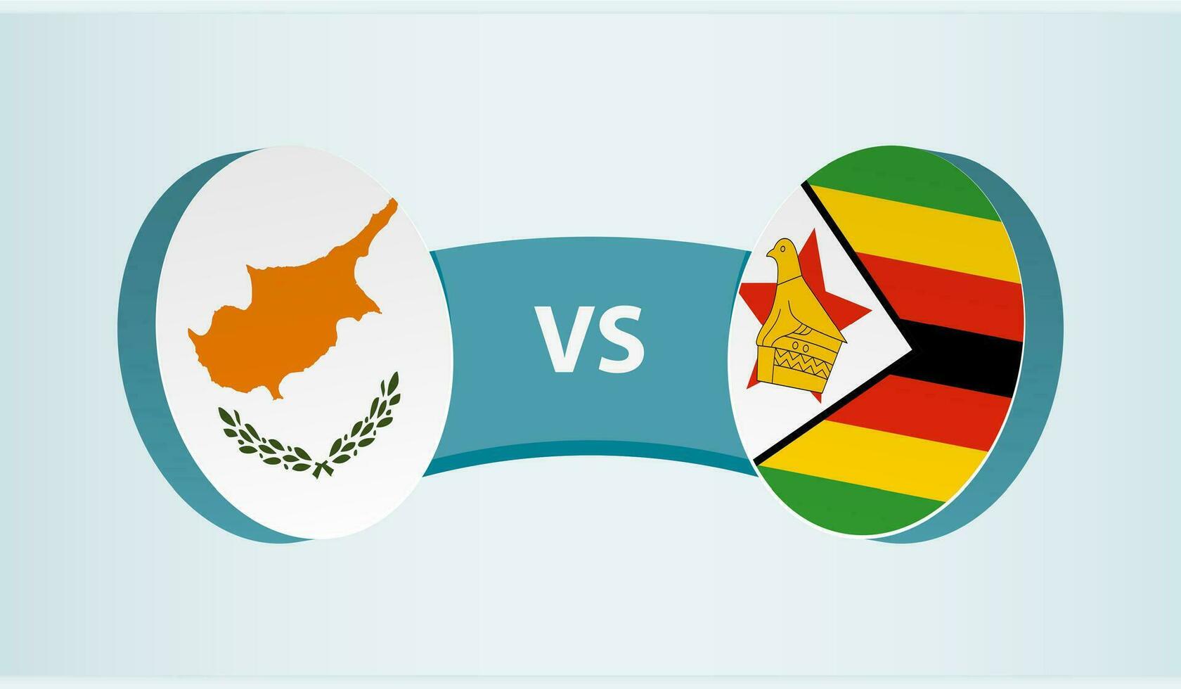 Cyprus versus Zimbabwe, team sports competition concept. vector