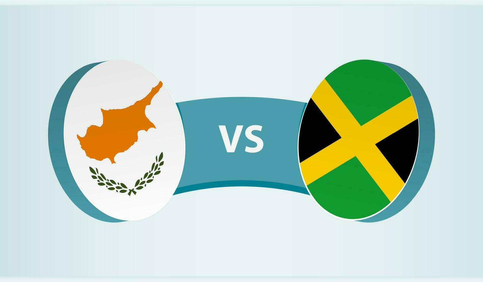 Cyprus versus Jamaica, team sports competition concept. vector