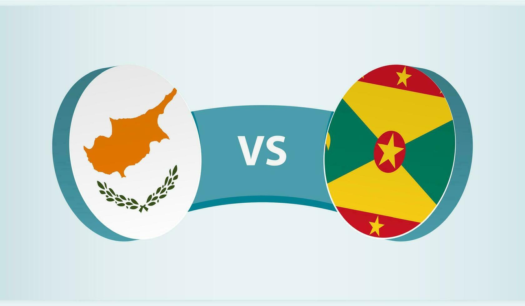 Cyprus versus Grenada, team sports competition concept. vector