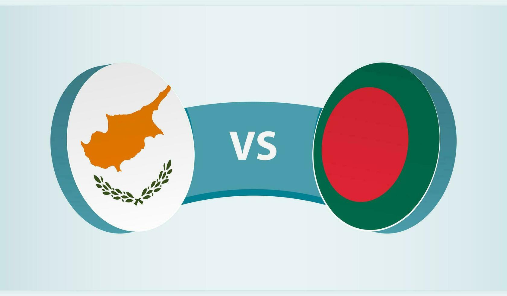 Cyprus versus Bangladesh, team sports competition concept. vector