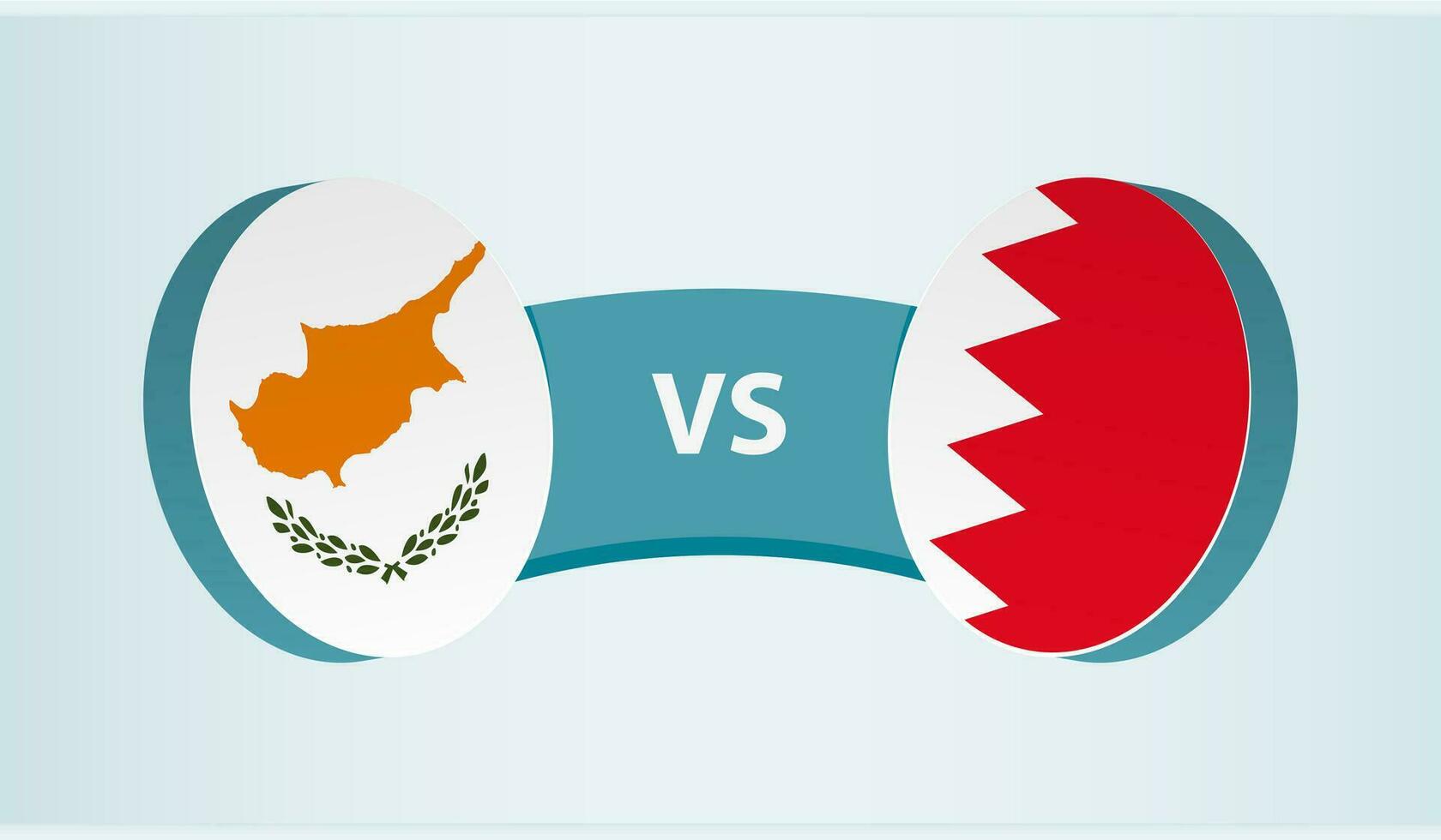 Cyprus versus Bahrain, team sports competition concept. vector