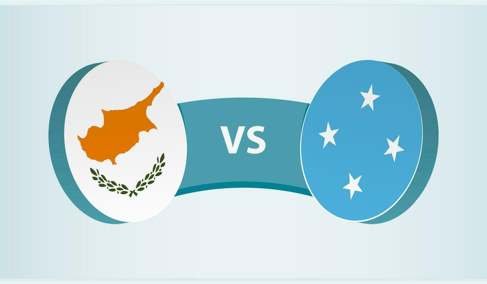 Cyprus versus Micronesia, team sports competition concept. vector