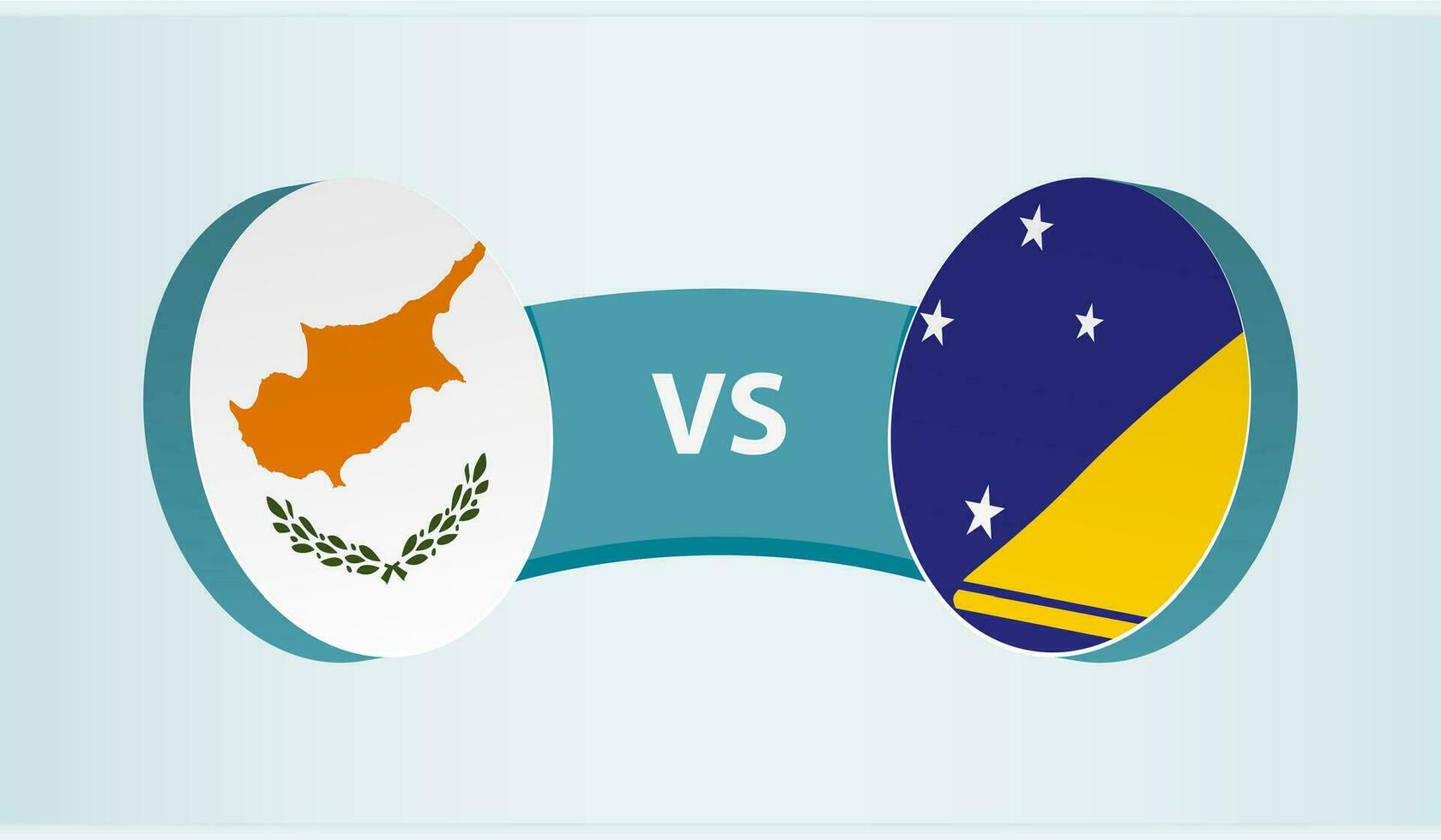 Cyprus versus Tokelau, team sports competition concept. vector