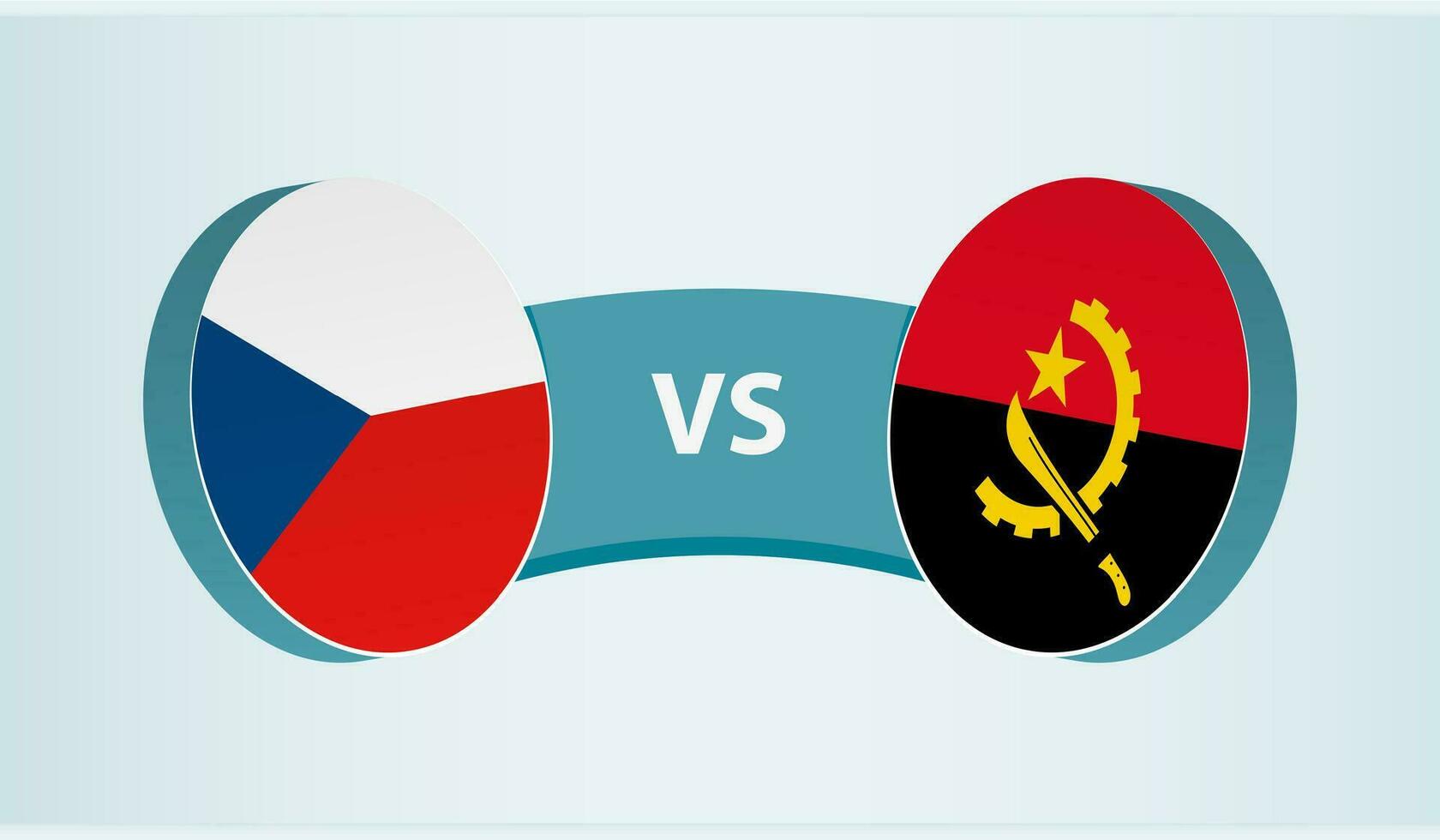 checo república versus angola, equipo Deportes competencia concepto. vector
