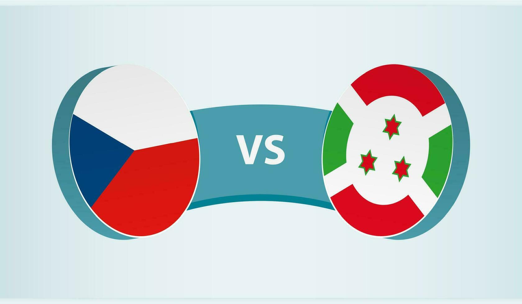 Czech Republic versus Burundi, team sports competition concept. vector