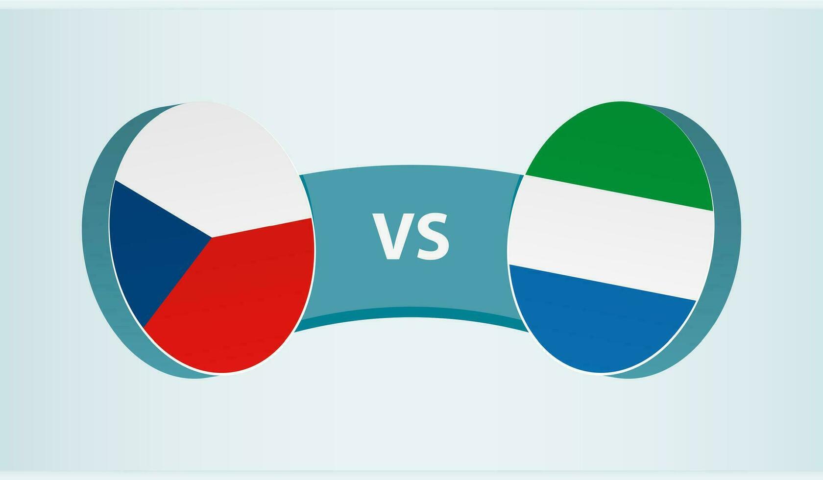 Czech Republic versus Sierra Leone, team sports competition concept. vector