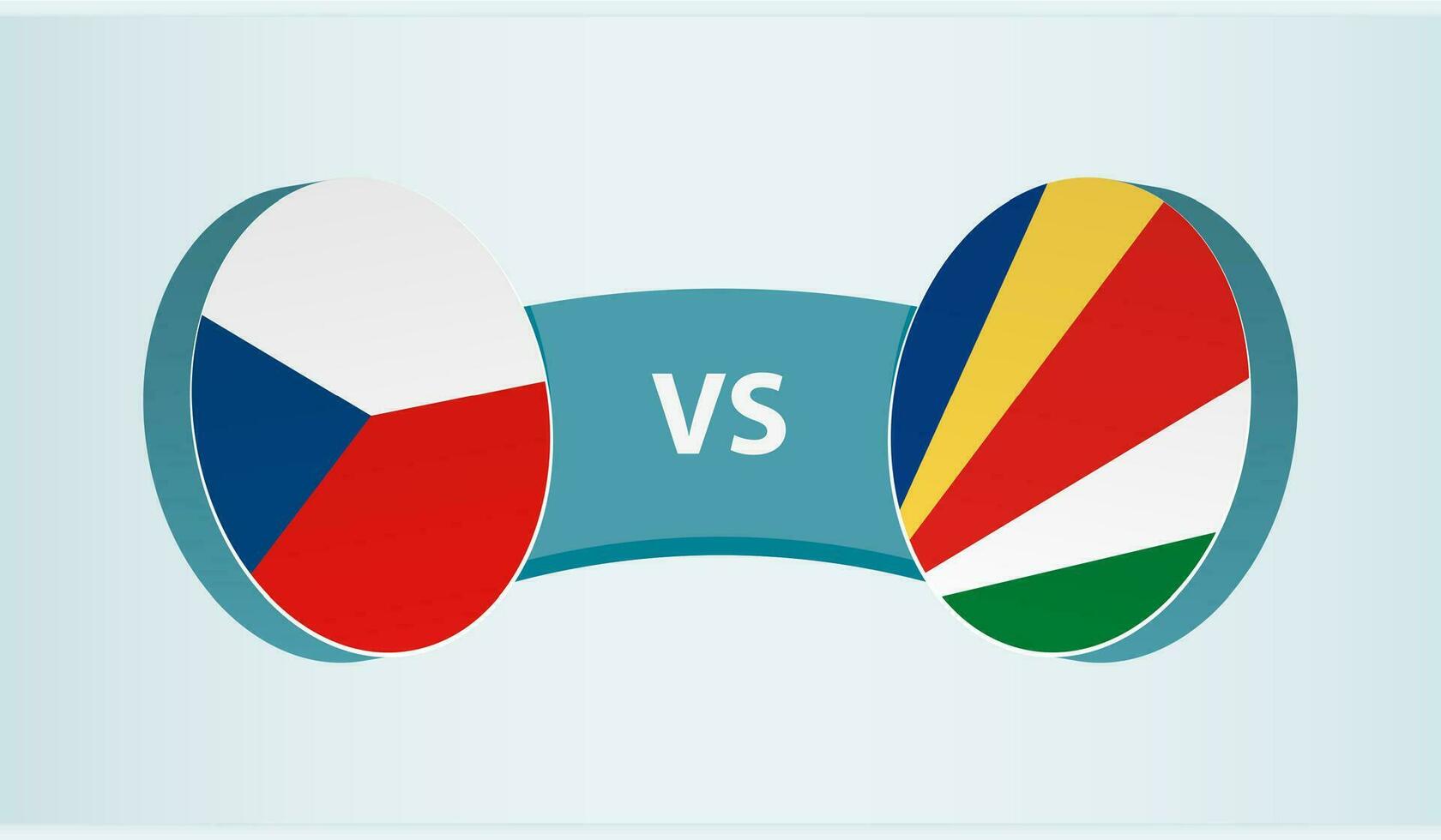 Czech Republic versus Seychelles, team sports competition concept. vector
