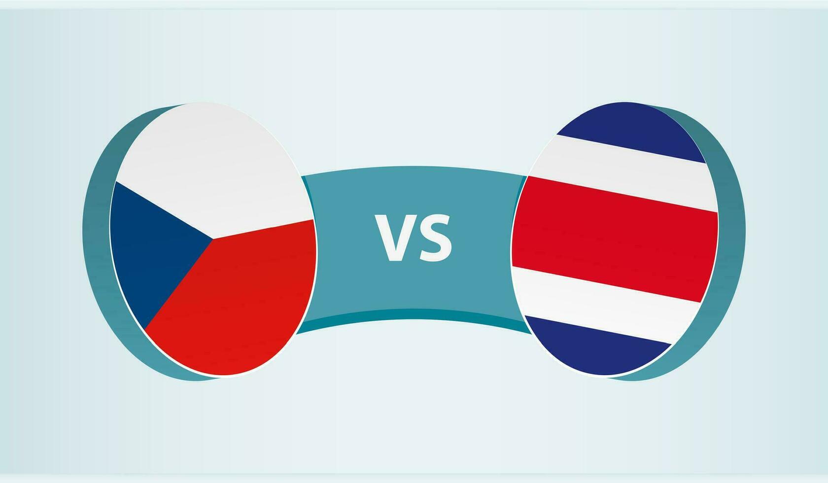 Czech Republic versus Costa Rica, team sports competition concept. vector