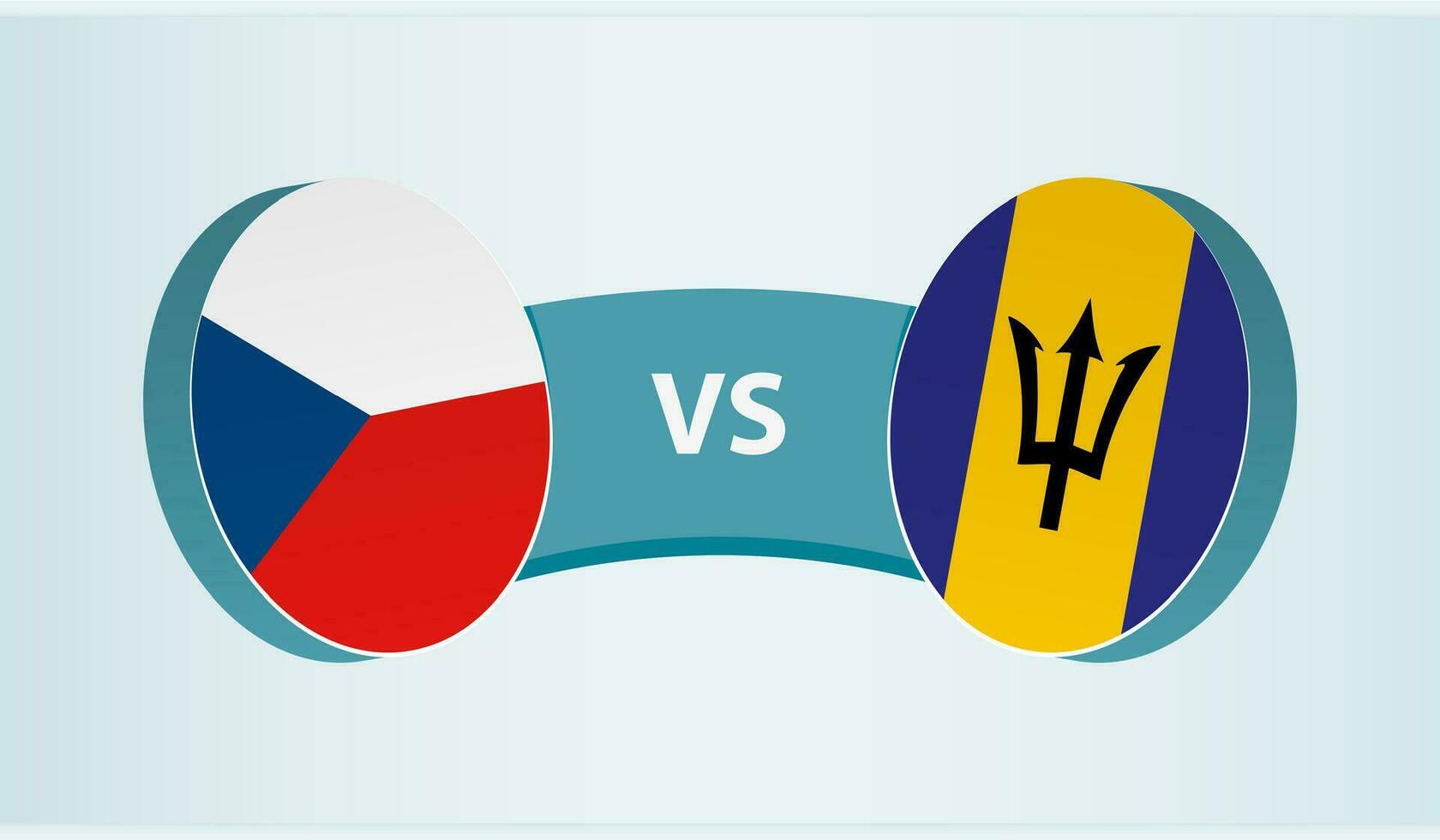 Czech Republic versus Barbados, team sports competition concept. vector